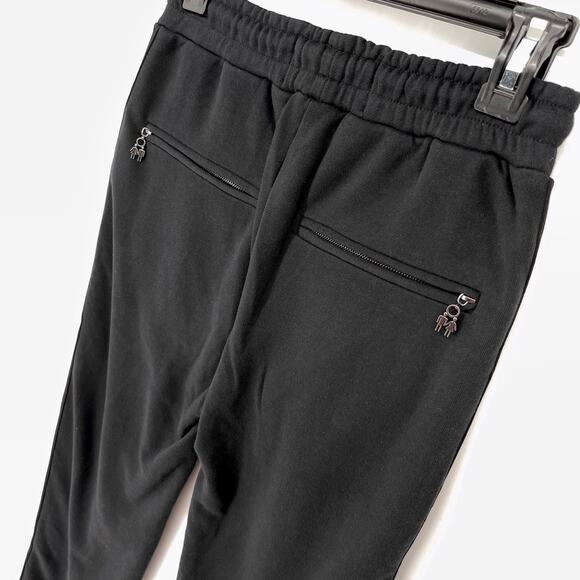 Homme + Femme NEW Signature Track Pants Sz XS Black Logo Stripe Zip Pockets - Picture 5 of 8